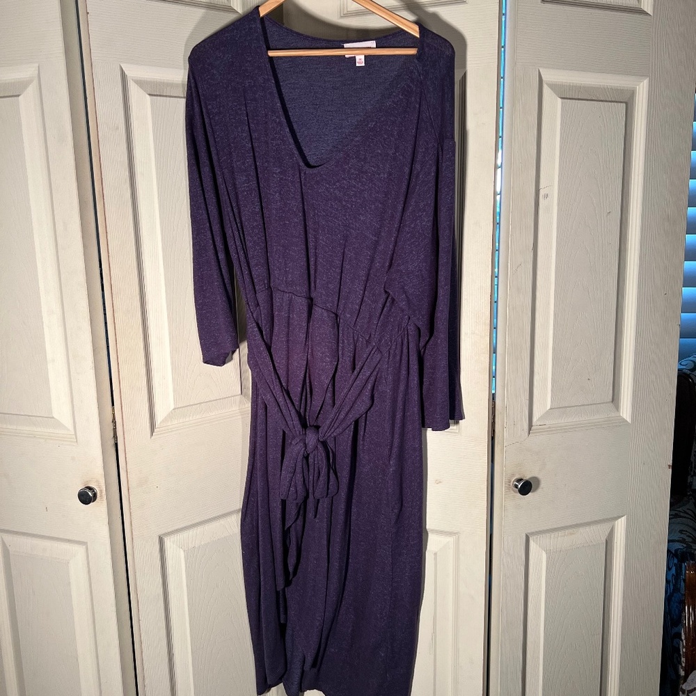 Molly Isadora Purple Dress with Tie Size 2XL